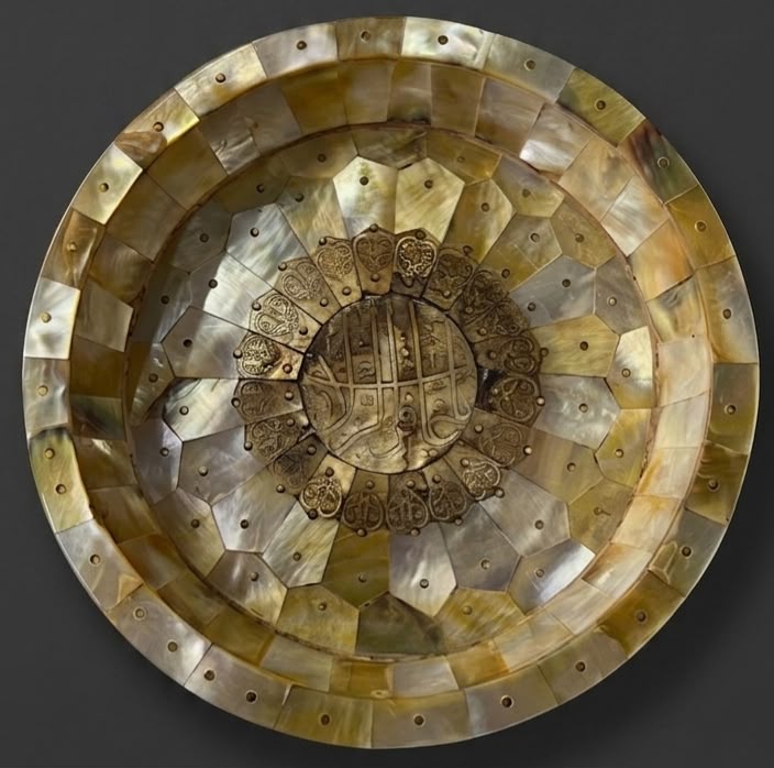 Islamic mughal mother of pearl plate